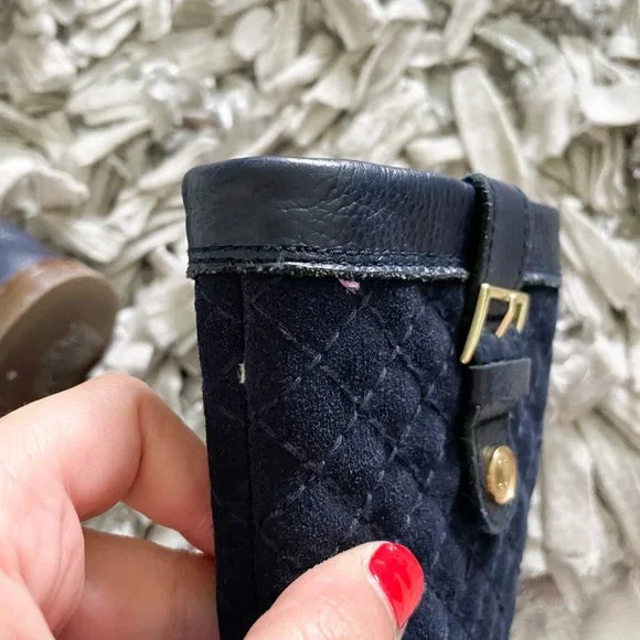 Janie and Jack Navy Quilted Riding Boots - Picture 6 of 11
